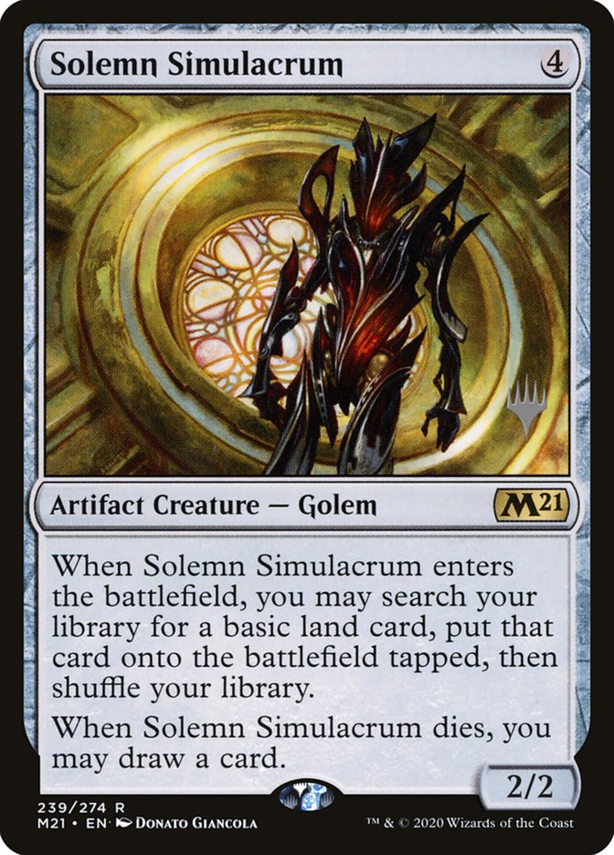 Solemn Simulacrum (Promo Pack) [Core Set 2021 Promos] | Exor Games Dartmouth