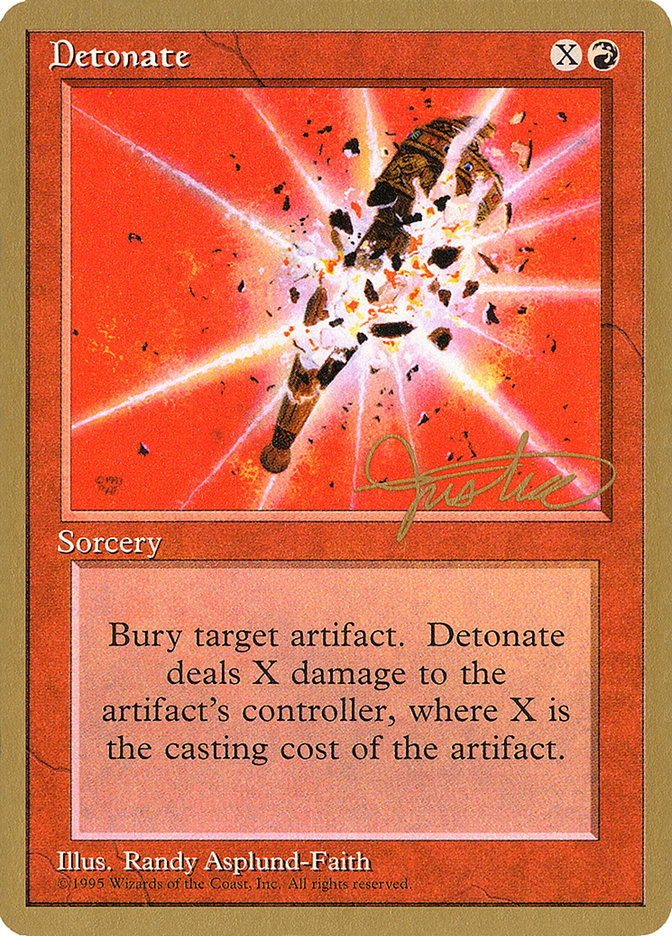 Detonate (Mark Justice) [Pro Tour Collector Set] | Exor Games Dartmouth