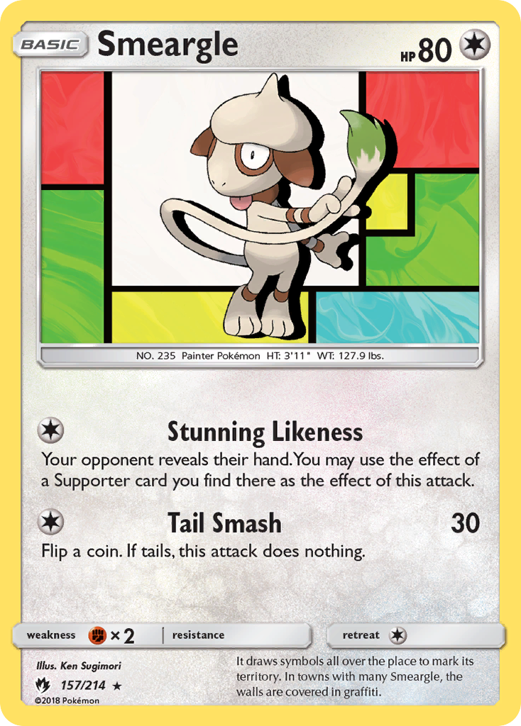 Smeargle (157/214) [Sun & Moon: Lost Thunder] | Exor Games Dartmouth