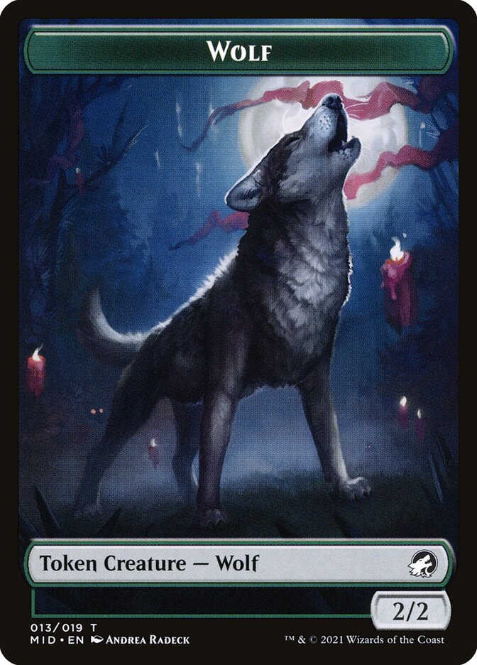 Wolf (013) // Treasure (015) Double-sided Token [Challenger Decks 2022 Tokens] | Exor Games Dartmouth