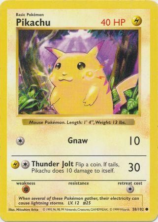 Pikachu (58/102) [Base Set Shadowless Unlimited] | Exor Games Dartmouth