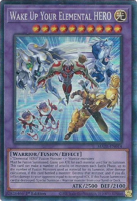 Wake Up Your Elemental HERO [MAZE-EN014] Collector's Rare | Exor Games Dartmouth