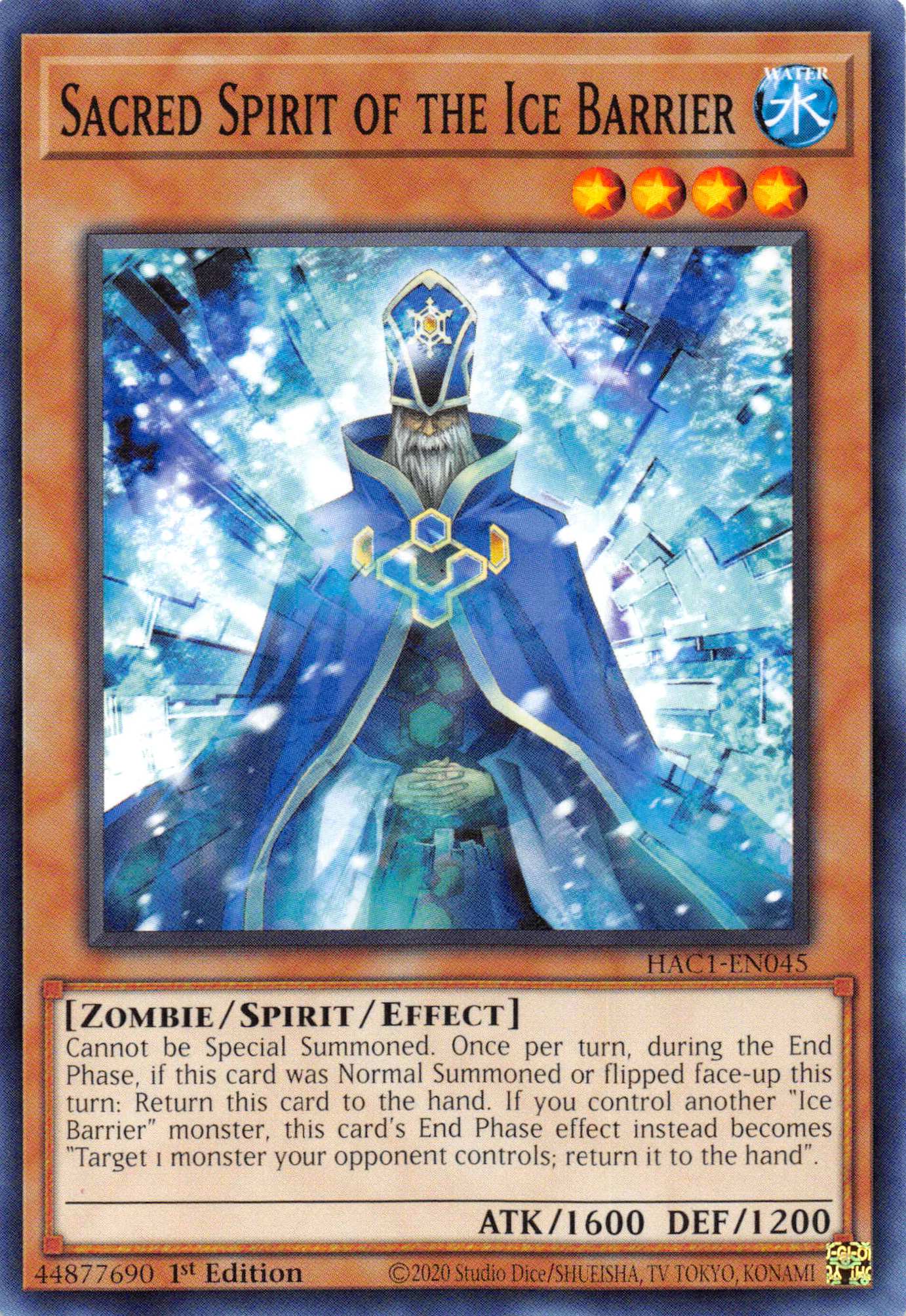 Sacred Spirit of the Ice Barrier (Duel Terminal) [HAC1-EN045] Parallel Rare | Exor Games Dartmouth