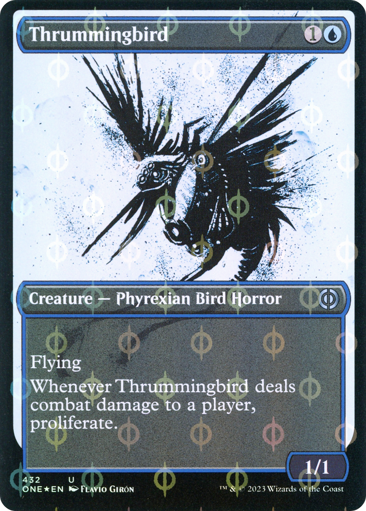 Thrummingbird (Showcase Ichor Step-and-Compleat Foil) [Phyrexia: All Will Be One] | Exor Games Dartmouth