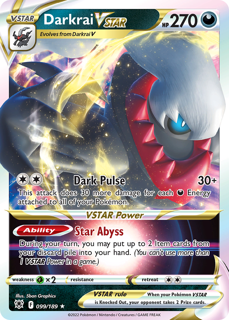 Darkrai VSTAR (099/189) (Jumbo Card) [Sword & Shield: Astral Radiance] | Exor Games Dartmouth