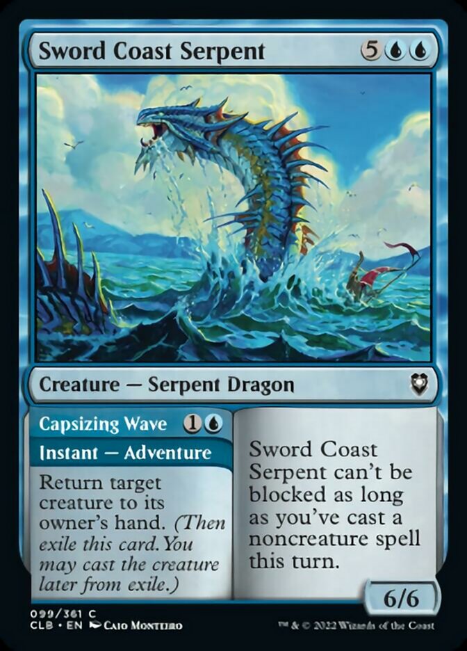Sword Coast Serpent // Capsizing Wave [Commander Legends: Battle for Baldur's Gate] | Exor Games Dartmouth