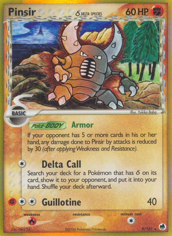 Pinsir (9/101) (Delta Species) [EX: Dragon Frontiers] | Exor Games Dartmouth