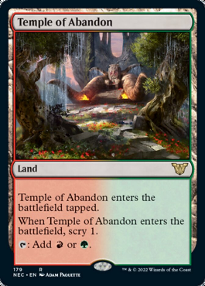 Temple of Abandon [Kamigawa: Neon Dynasty Commander] | Exor Games Dartmouth