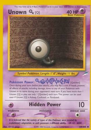 Unown [Q] (59/105) [Neo Destiny Unlimited] | Exor Games Dartmouth
