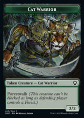 Saproling // Cat Warrior Double-sided Token [Dominaria United Tokens] | Exor Games Dartmouth