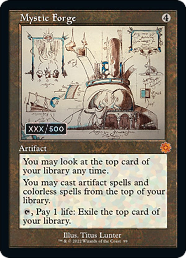 Mystic Forge (Retro Schematic) (Serial Numbered) [The Brothers' War Retro Artifacts] | Exor Games Dartmouth