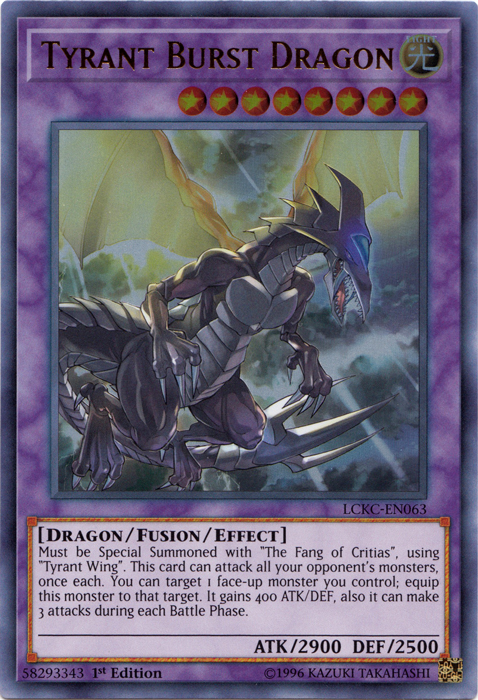 Tyrant Burst Dragon [LCKC-EN063] Ultra Rare | Exor Games Dartmouth