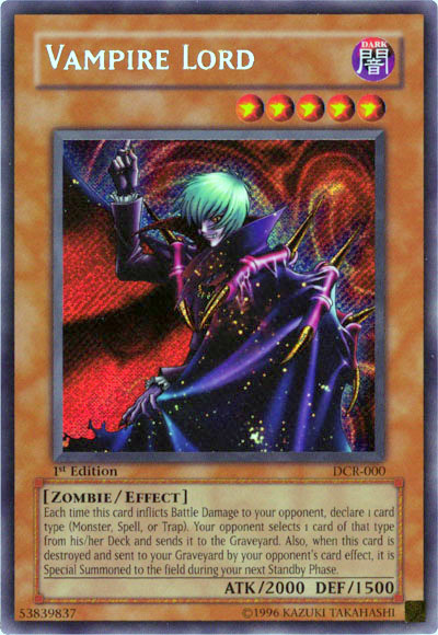 Vampire Lord [DCR-000] Secret Rare | Exor Games Dartmouth
