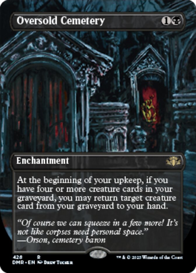 Oversold Cemetery (Borderless Alternate Art) [Dominaria Remastered] | Exor Games Dartmouth