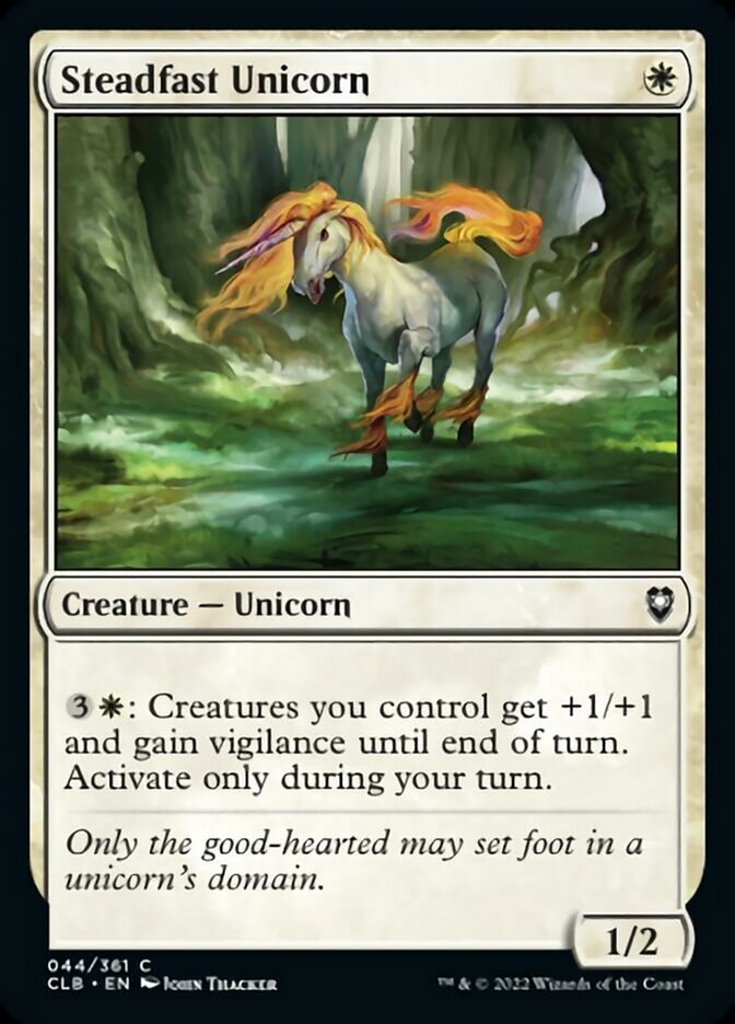 Steadfast Unicorn [Commander Legends: Battle for Baldur's Gate] | Exor Games Dartmouth