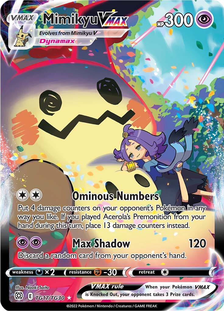 Mimikyu VMAX (TG17/TG30) [Sword & Shield: Brilliant Stars] | Exor Games Dartmouth