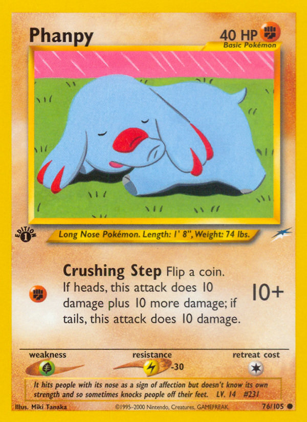 Phanpy (76/105) [Neo Destiny 1st Edition] | Exor Games Dartmouth