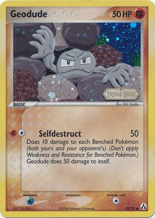 Geodude (53/92) (Stamped) [EX: Legend Maker] | Exor Games Dartmouth