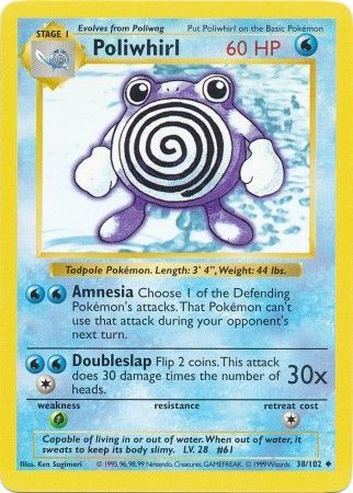 Poliwhirl (38/102) [Base Set Shadowless Unlimited] | Exor Games Dartmouth