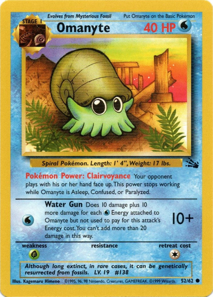 Omanyte (52/62) [Fossil Unlimited] | Exor Games Dartmouth