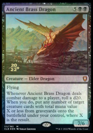 Ancient Brass Dragon [Commander Legends: Battle for Baldur's Gate Prerelease Promos] | Exor Games Dartmouth