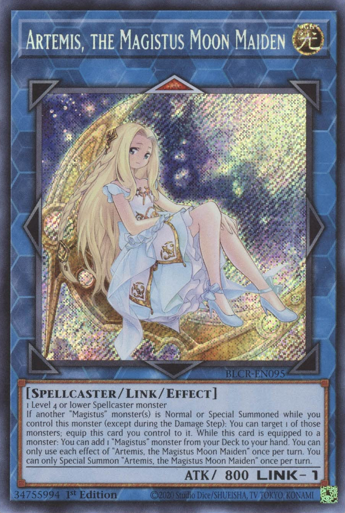 Artemis, the Magistus Moon Maiden [BLCR-EN095] Secret Rare | Exor Games Dartmouth