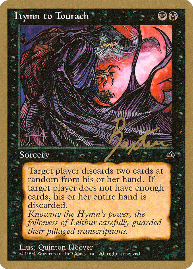 Hymn to Tourach (Cloak) (George Baxter) [Pro Tour Collector Set] | Exor Games Dartmouth