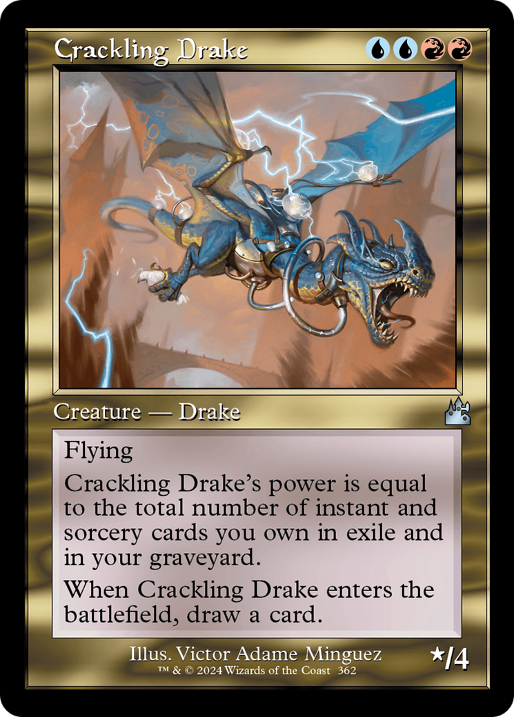 Crackling Drake (Retro Frame) [Ravnica Remastered] | Exor Games Dartmouth