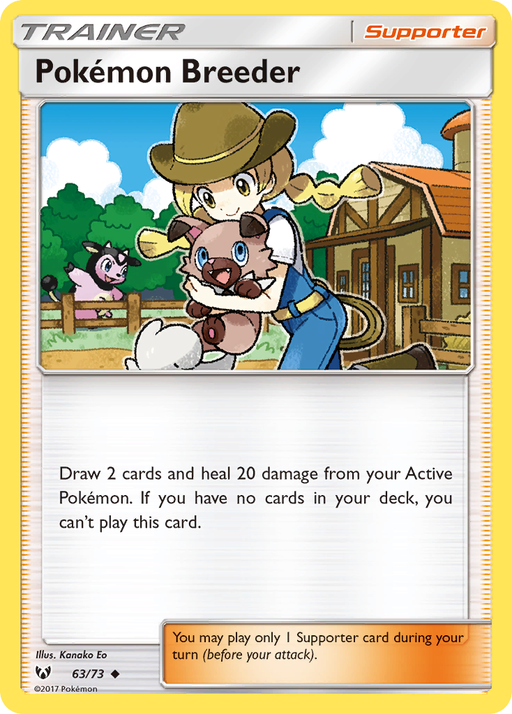 Pokemon Breeder (63/73) [Sun & Moon: Shining Legends] | Exor Games Dartmouth