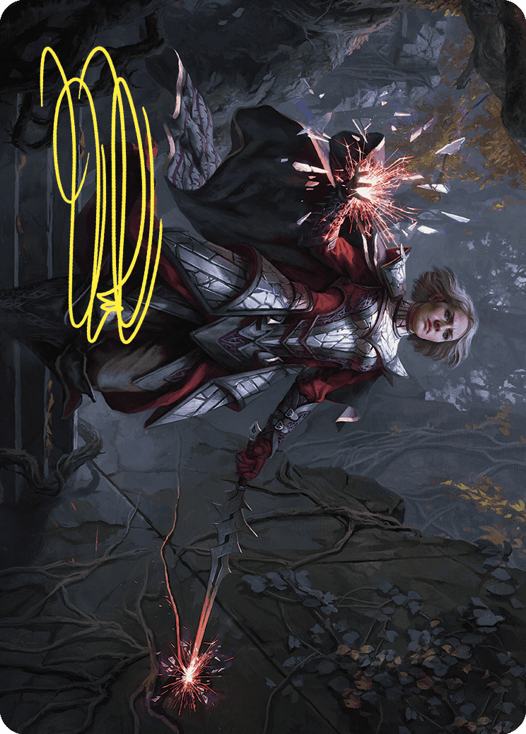 Rowan, Scion of War Art Card (31/81) (Gold-Stamped Signature) [Wilds of Eldraine Art Series] | Exor Games Dartmouth