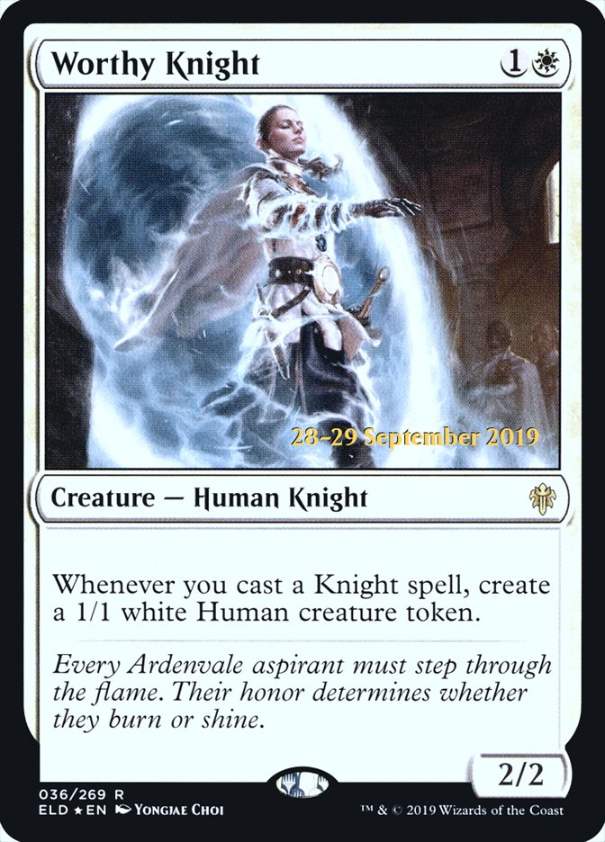 Worthy Knight  [Throne of Eldraine Prerelease Promos] | Exor Games Dartmouth