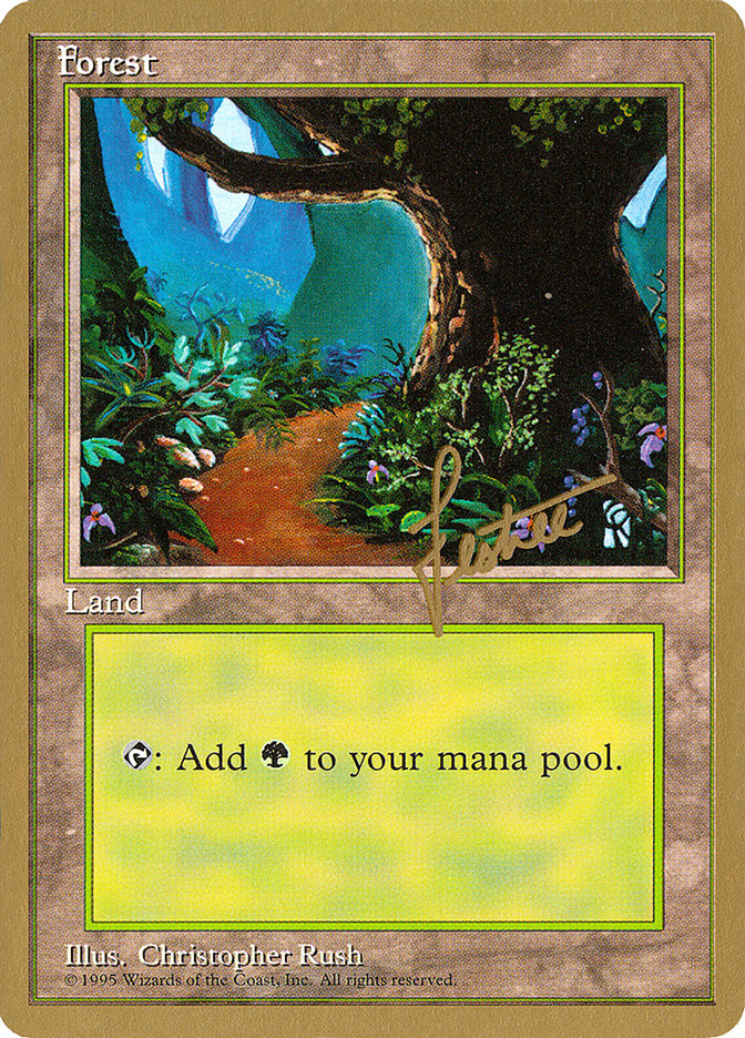 Forest (bl376) (Bertrand Lestree) [Pro Tour Collector Set] | Exor Games Dartmouth