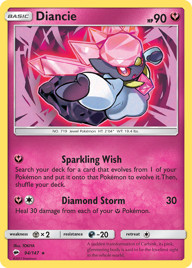 Diancie (94/147) [Sun & Moon: Burning Shadows] | Exor Games Dartmouth