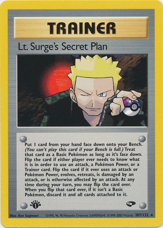 Lt. Surge's Secret Plan (107/132) [Gym Challenge 1st Edition] | Exor Games Dartmouth