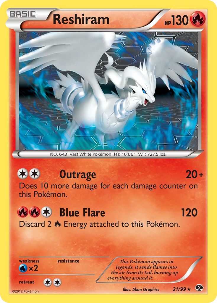 Reshiram (21/99) [Black & White: Next Destinies] | Exor Games Dartmouth