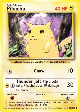 Pikachu (58/102) (Jumbo Card) [Base Set Unlimited] | Exor Games Dartmouth