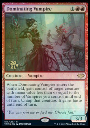 Dominating Vampire [Innistrad: Crimson Vow Prerelease Promos] | Exor Games Dartmouth