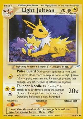 Light Jolteon (48/105) [Neo Destiny Unlimited] | Exor Games Dartmouth