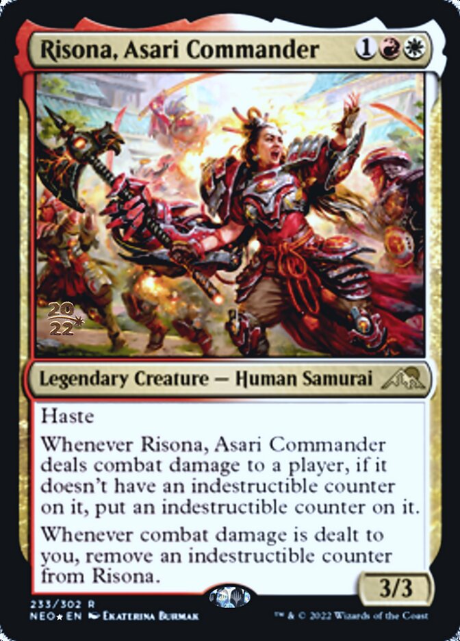 Risona, Asari Commander [Kamigawa: Neon Dynasty Prerelease Promos] | Exor Games Dartmouth