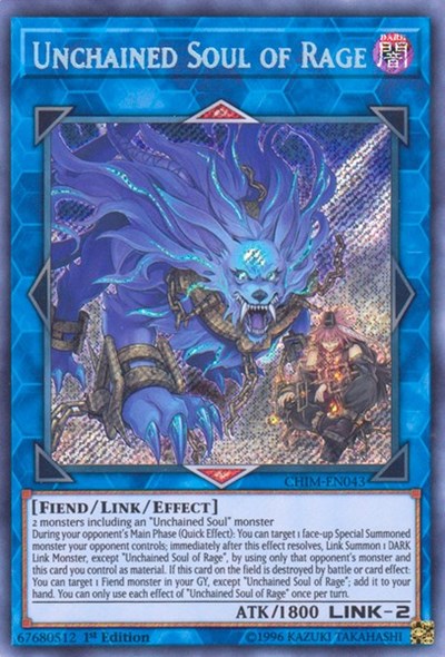 Unchained Soul of Rage [CHIM-EN043] Secret Rare | Exor Games Dartmouth