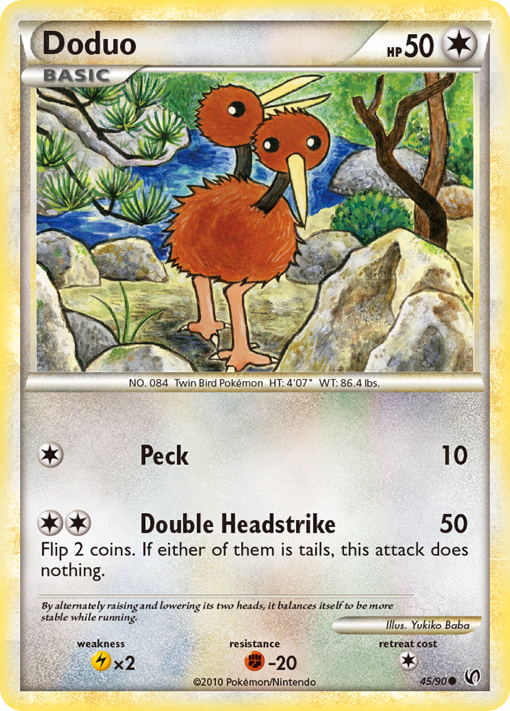 Doduo (45/90) [HeartGold & SoulSilver: Undaunted] | Exor Games Dartmouth