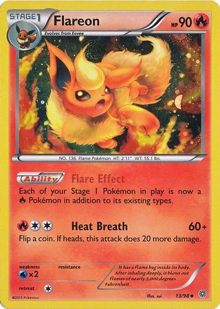 Flareon (13/98) (Cosmos Holo) [XY: Ancient Origins] | Exor Games Dartmouth