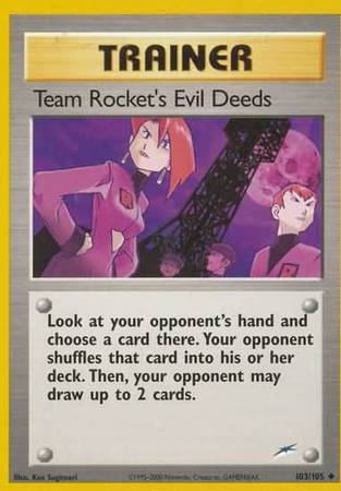 Team Rocket's Evil Deeds (103/105) [Neo Destiny Unlimited] | Exor Games Dartmouth