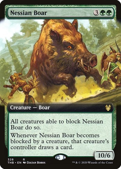 Nessian Boar (Extended Art) [Theros Beyond Death] | Exor Games Dartmouth