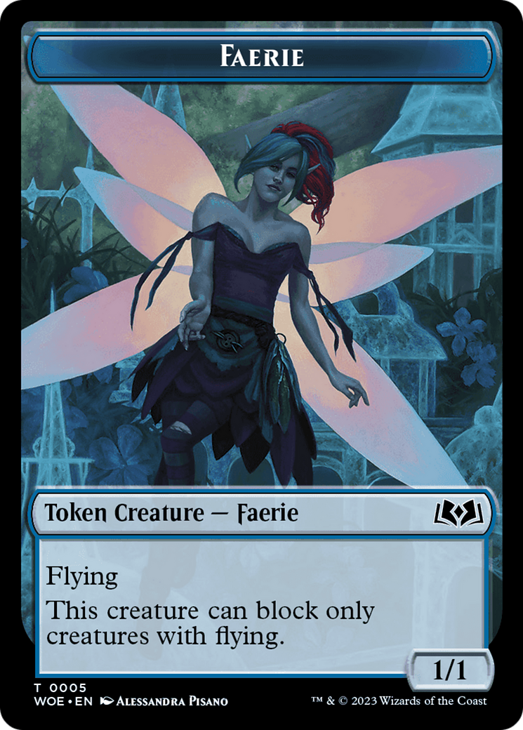 Faerie // Food (0011) Double-Sided Token [Wilds of Eldraine Tokens] | Exor Games Dartmouth