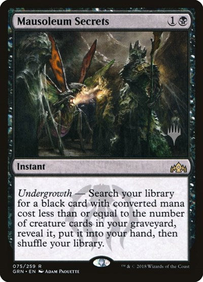 Mausoleum Secrets [Guilds of Ravnica Promos] | Exor Games Dartmouth