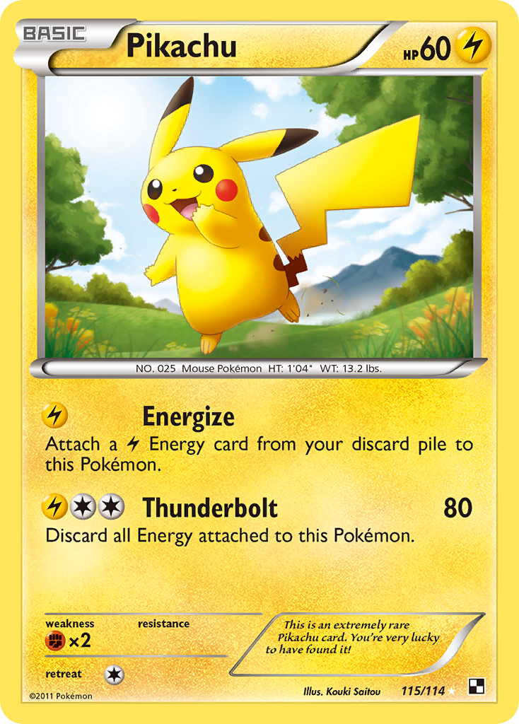 Pikachu (115/114) [Black & White: Base Set] | Exor Games Dartmouth