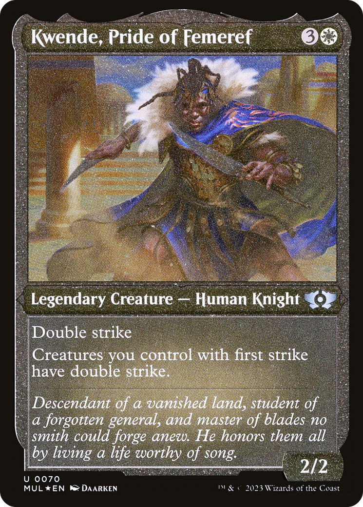 Kwende, Pride of Femeref (Foil Etched) [Multiverse Legends] | Exor Games Dartmouth