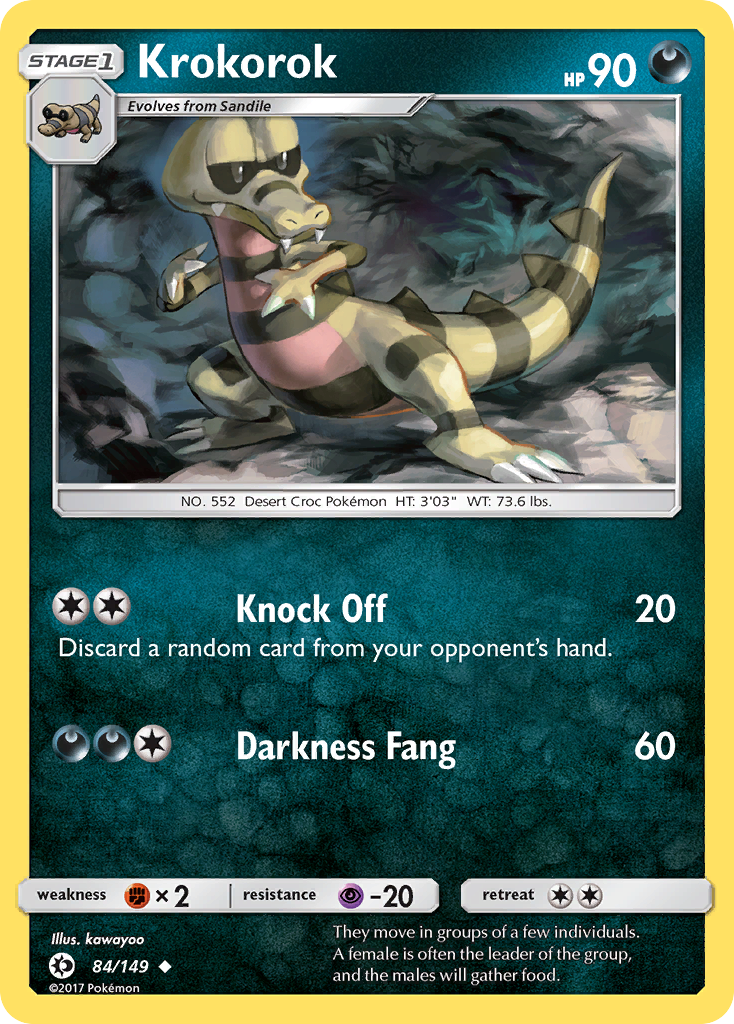 Krokorok (84/149) [Sun & Moon: Base Set] | Exor Games Dartmouth