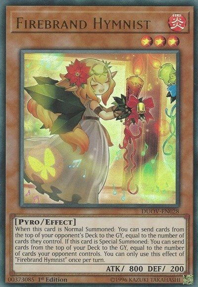 Firebrand Hymnist [DUOV-EN028] Ultra Rare | Exor Games Dartmouth